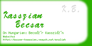 kasszian becsar business card